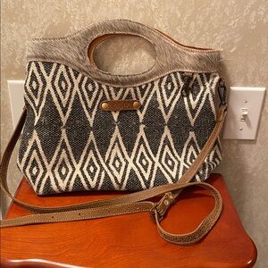 Myra Bag Being Social Canvas and Leather Bag